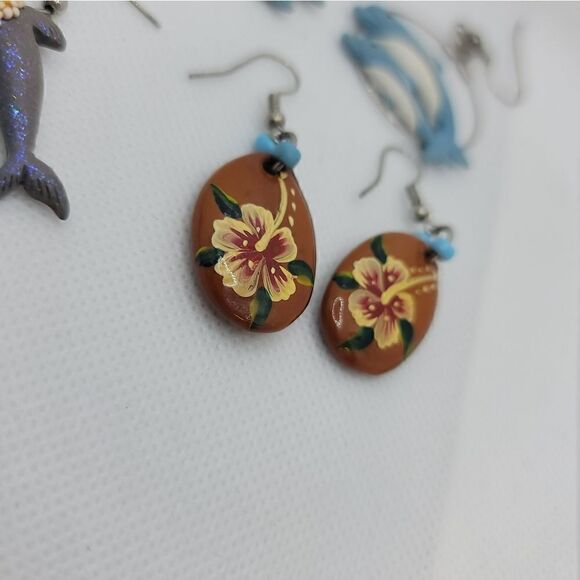 Dolphin/Tropical Earring Lot  - Picture 5 of 7